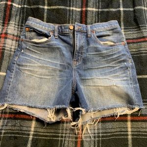 NWOT Madewell High Rise Denim Shorts Size 29